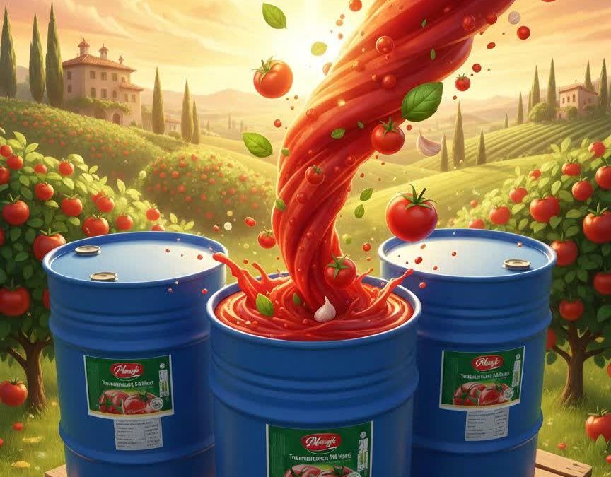 Discover high-quality Aseptic tomato paste with color grade 2 or higher, offering rich flavor, long shelf life, and no chemical preservatives.