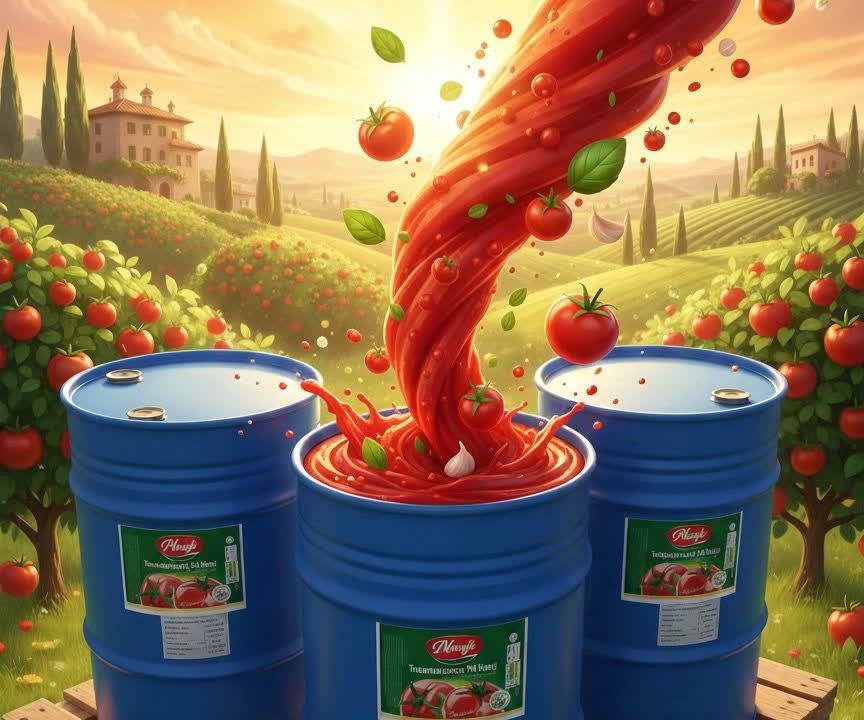 Discover high-quality Aseptic tomato paste with color grade 2 or higher, offering rich flavor, long shelf life, and no chemical preservatives.